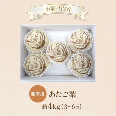 梨 2025年 贈答用 あたご梨 約4kg (3～6玉) [NO5765-1440]