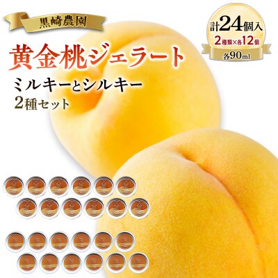 黒崎農園 ミルキーとシルキー2種セット 「黄金桃ジェラート」 24個入り[NO5765-1555]