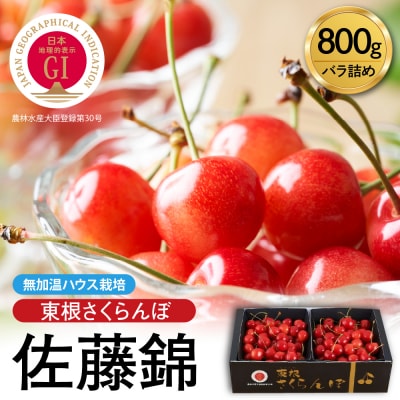 【2026年産 先行受付】先取り!無加温ハウス栽培 GI 「東根さくらんぼ」佐藤錦 800gバラ詰め