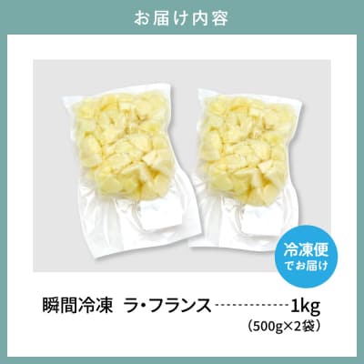 【瞬間冷凍】東根市産 カット済み ラフランス 大容量 500g×2袋 hi027-248