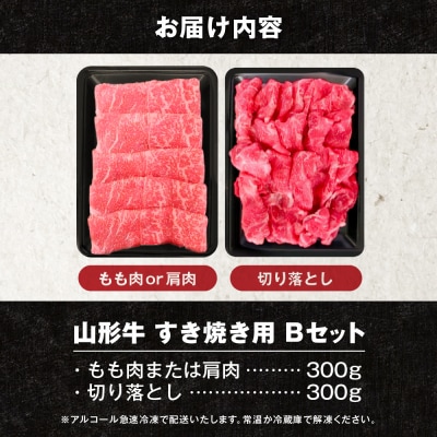 【2026年1月発送】 山形牛すき焼き用Bセット　hi004-hi023-002-01r