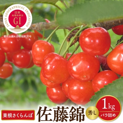 【先行受付】2026年産 GI東根さくらんぼ佐藤錦 秀L 1kgバラ詰め(500g×2P)
