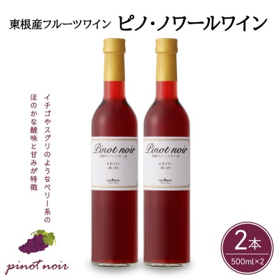 ピノ・ノワールワイン500ml×2本セット 山形県 東根市 hi108-001