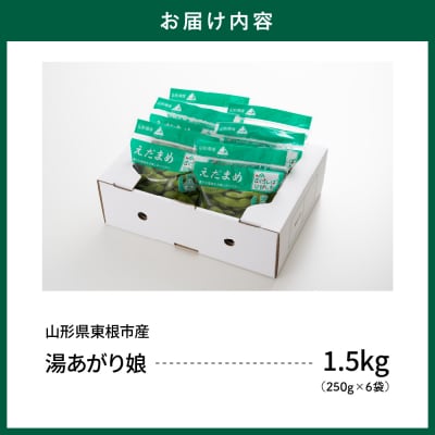 【2026年産】 枝豆「湯あがり娘」1.5kg よってけポポラ提供 hi003-162