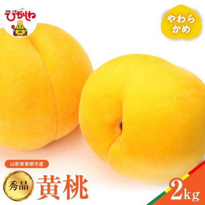 【先行受付】黄桃 品種おまかせ 秀品2kg(やわらかめ) hi004-hi062-027-2