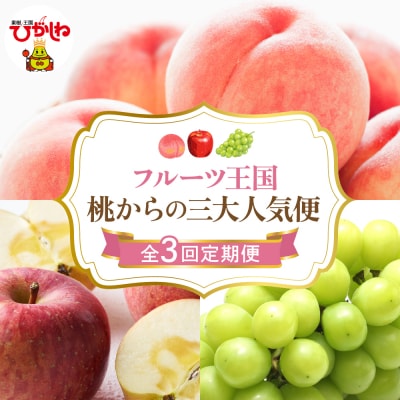 【2025年産 桃からの3回定期便】フルーツ王国 桃からの三大人気便 hi082-027-2