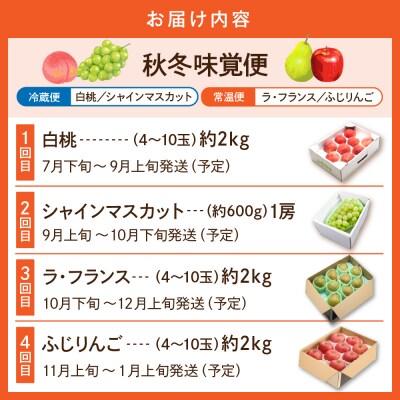 【2025年産 秋冬4回定期便】フルーツ王国 秋冬味覚便 hi082-028-2