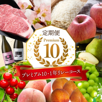 【2026年先行受付 10回 定期便】山形県 東根市産 【プレミアム10・1年 リレーコース】