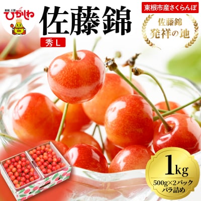 2026年 東根産さくらんぼ「佐藤錦」1kgバラ詰め 秀品 Lサイズ hi027-215