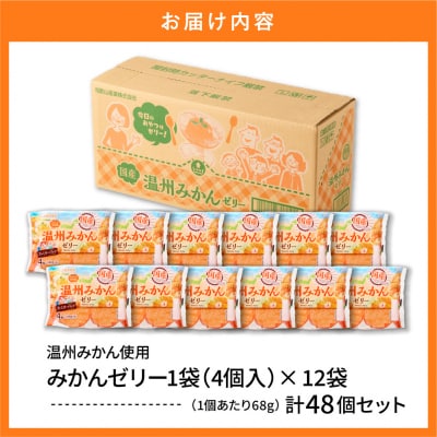 みかんゼリー 1袋4個入×12袋 和歌山産業提供 山形県 東根市 hi070-005