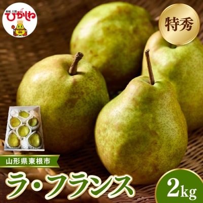 【2026年産】東根市産ラ・フランス 約2kg(玉数おまかせ) 特秀品 hi104-013