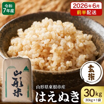 【令和7年産】※2026年6月前半発送※ 玄米 はえぬき30kg hi053-065-061