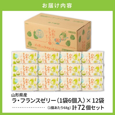山形県産ラフランスゼリー1袋6個入×12袋 山形県 東根市 和歌山産業提供 hi070-017