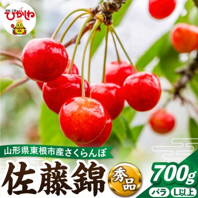 【2027年産】さくらんぼ「佐藤錦」700gバラ 秀品 L以上 hi082-068-r9