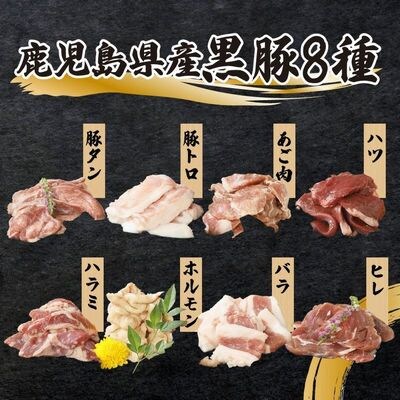 鹿児島県産黒豚 焼肉用8選(タレ付)