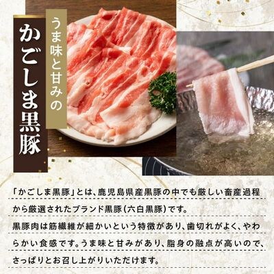 かごしま黒豚しゃぶしゃぶ用2パック・鹿児島県産きびなご2パックのお気軽Aセット
