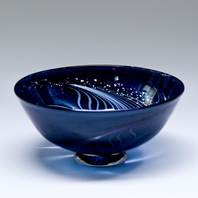 向付(銀×青)　川原有造作