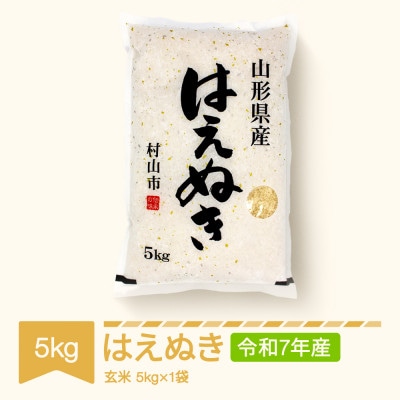 はえぬき　玄米5kg(5kg×1袋)