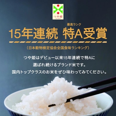 【毎月定期便】つや姫　無洗米(10kg)全3回