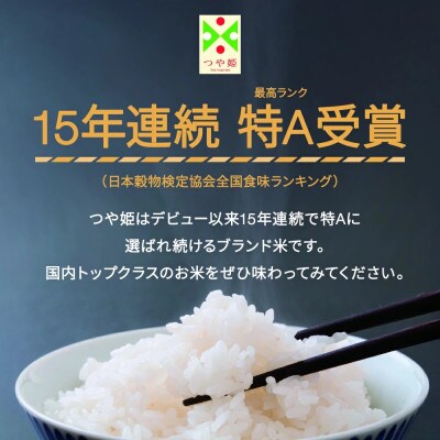 【毎月定期便】つや姫　精米(5kg)全3回