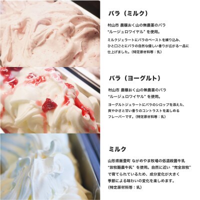 コザブジェラート  ミルク・バラ 8個 セット アイス 国産