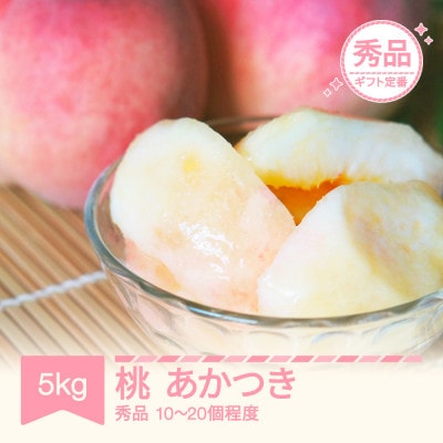 2027年産 桃 あかつき 秀品 約5kg  (10～20個程度) 山形県産