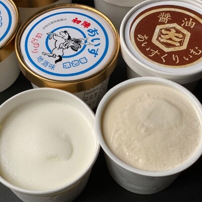 【ふるさと納税オリジナル返礼品】「大仲屋本店」こだわり&人気の醤油アイス×地酒アイス6個セット