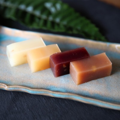 【味比べ】「純栗」「あずき」「ざら茶」「そば茶」4種羊羹〈大〉贅沢セット