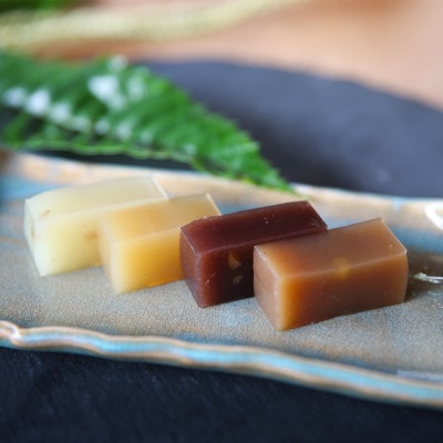 【食べ比べ】「純栗・あずき・ざら茶・そば茶」羊羹〈ミニ〉4種8本セット