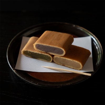 【味比べ】津和野銘菓「源氏巻」小豆こしあん・白あん・抹茶あん　食べ比べ6本セット