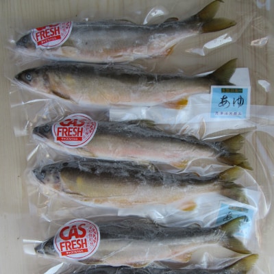 【天然】清流・高津川で獲れる天然鮎とモクズガニ[CAS冷凍]セット