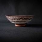 【作家もの】印花紋と繊細な描線が美しい暮らしを彩る「三島手平茶碗」B