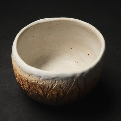 【作家もの】陶土の亀裂が織り成す「裂華紋」抹茶碗E
