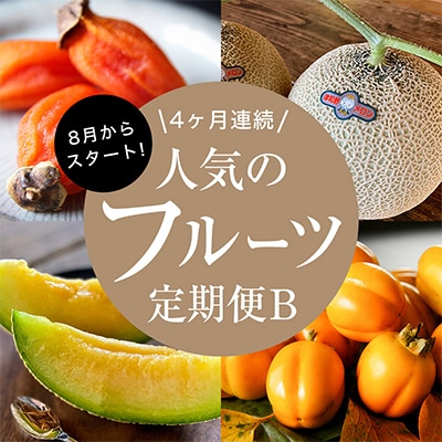 【発送月固定定期便】フルーツ定期便B 旬の美味しい果物を毎月1種全4回