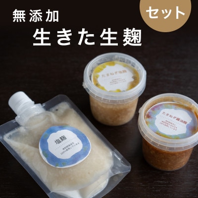 【冷蔵】生きた発酵食品「塩麹・玉ねぎ塩麹・玉ねぎ醤油麹」3種セット