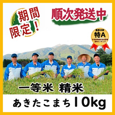 あきたこまち精米10kg★順次発送中秋田県産一等米令和4年産期間限定 [No.5660-1231] | ふるさと納税のお礼品