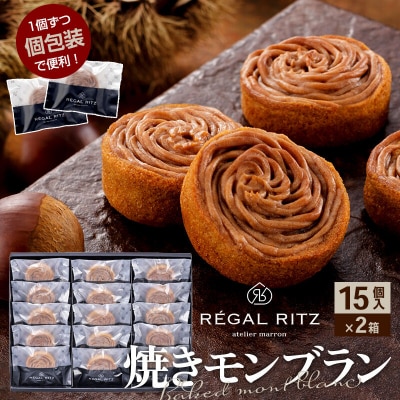 レガールリッツ 焼きモンブラン 15個×2箱 紙袋付き・ギフト箱入り|02_psk-023001
