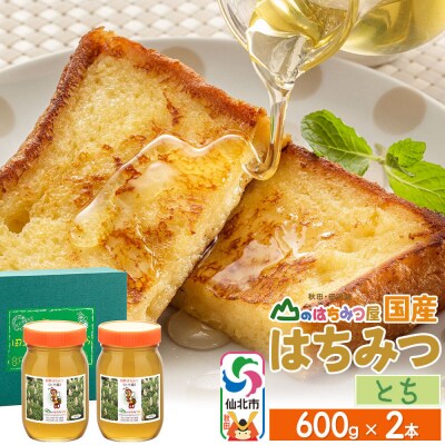 国産 はちみつ トチ 600g 2本セット 山のはちみつ屋|02_bsk-060201