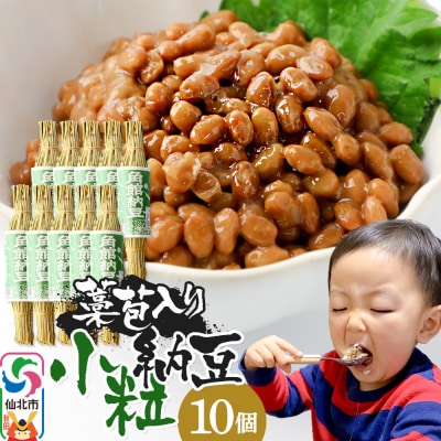 角館納豆製造所 藁苞入り 小粒納豆10個セット 国産大豆使用|02_knm-021001