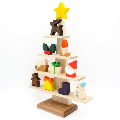 ステージツリー 木製クリスマスツリー【雑貨 インテリア 置物】|02_wrb-050101