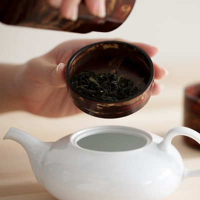 角館樺細工《藤木伝四郎商店》素筒 茶筒(平)無地皮|02_kdk-470101