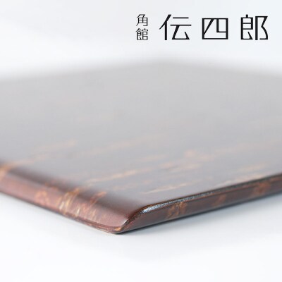 角館樺細工《藤木伝四郎商店》相板 パン長手皿 無地皮|02_kdk-500101