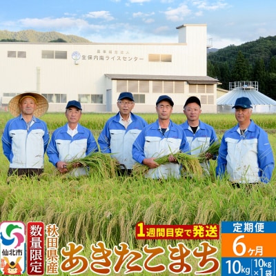 定期便6ヶ月 あきたこまち 10kg 精米 令和8年産 新米|02_onm-130506