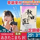 【玄米】令和7年産 新米 早期受付《定期便3ヶ月》あきたこまち25kg|02_snk-020903s