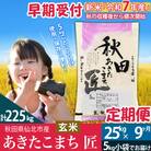 【玄米】令和7年産 新米 早期受付《定期便9ヶ月》あきたこまち25kg|02_snk-020909s