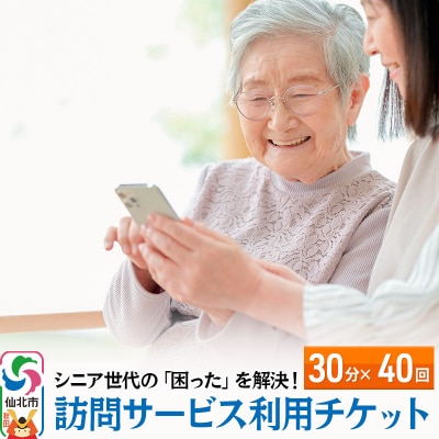 シニア世代の困り事を解決!訪問サービス利用チケット 30分×40回分|02_aom-014001