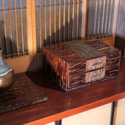 角館樺細工《樺細工 八柳》 二段 引出 貼分 角館工芸協同組合|02_kdk-0f0601