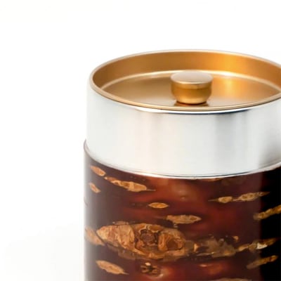 伝統工芸 【八柳】 茶缶 平型 150g 無地|02_kdk-910101