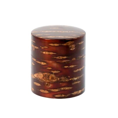 伝統工芸 【八柳】 茶缶 平型 150g 無地|02_kdk-910101