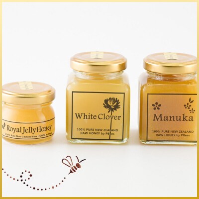 はちみつセット(マヌカ/クローバー/ローヤルゼリー入り)|02_pri-240301